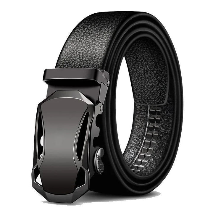 Men Belt Metal Luxury Brand Automatic Buckle Leather High Quality Belts for Men Business Work Casual Strap