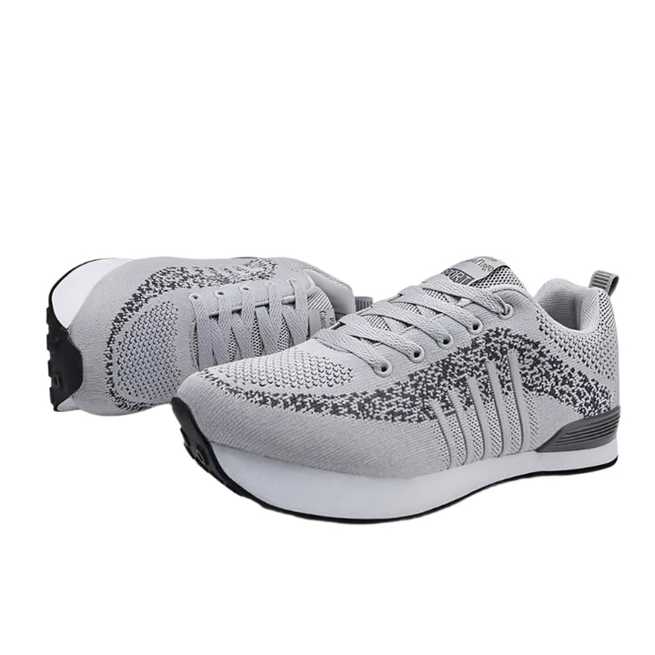 Negative Heel Orthopedic Sneakers - Unisex Casual Running Shoes with Dark Stripes