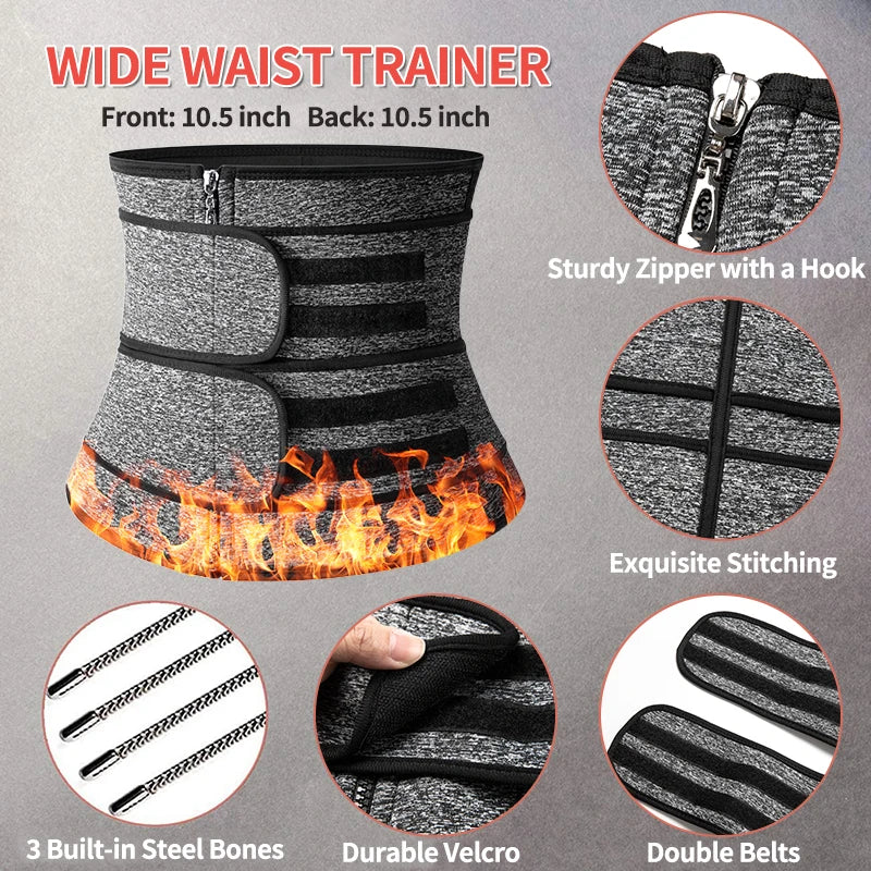 Men Waist Trainer Back Support Slimming Lumbar Belt Military Tactical Belt Gym Accessories Abdominal Binder Corset Cincher