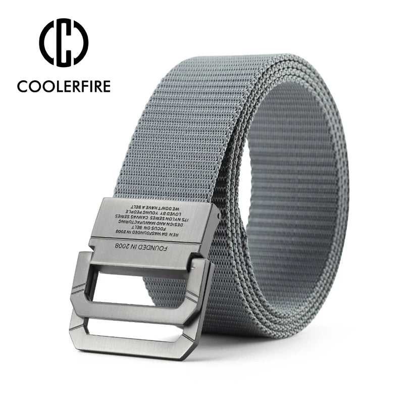 Men's Nylon Canvas Belt - Automatic Metal Buckle, Casual & Sports Style