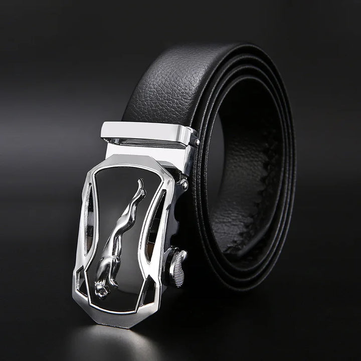 Men Belt Metal Luxury Brand Automatic Buckle Leather High Quality Belts for Men Business Work Casual Strap