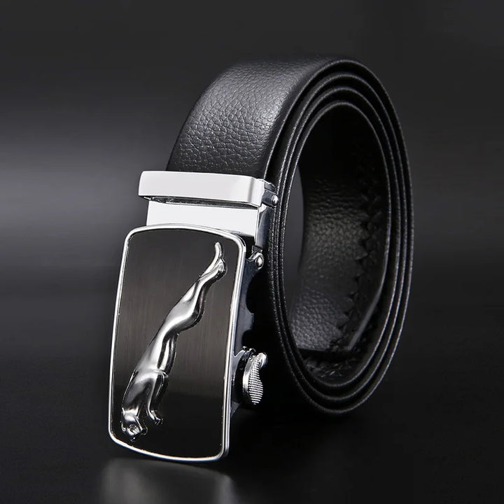 Men Belt Metal Luxury Brand Automatic Buckle Leather High Quality Belts for Men Business Work Casual Strap