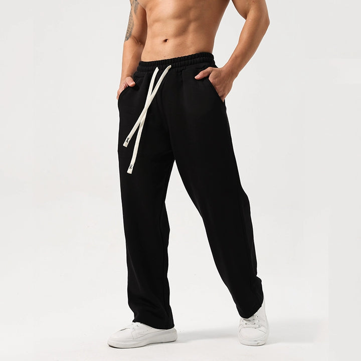 Men's Summer Sports Pants - Pure Cotton, Minimalist Loose Fit for Basketball & Fitness