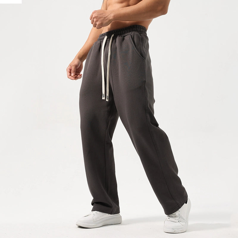 Men's Summer Sports Pants - Pure Cotton, Minimalist Loose Fit for Basketball & Fitness