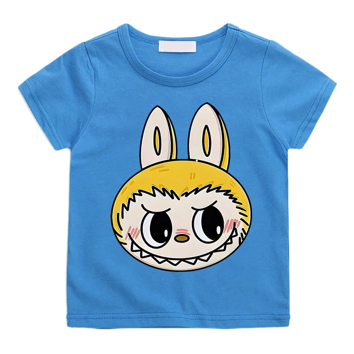 Labubu Rabbit Summer T-Shirt – Cute Cartoon Holiday Top for Boys & Girls