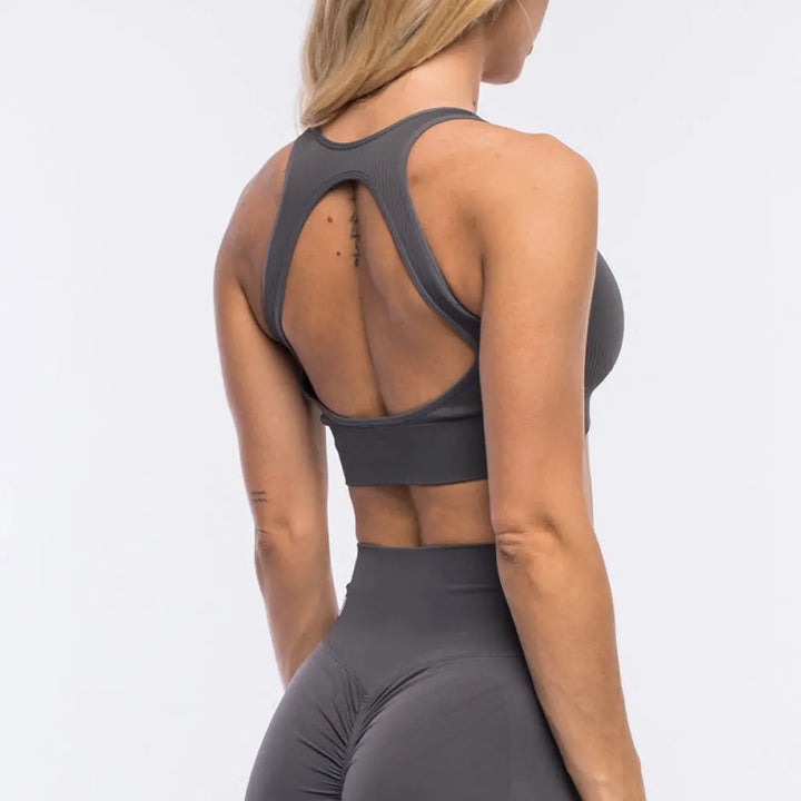 Pericic Seamless Backless Bra - Women's Wireless Cropped Tank Top, Ideal for Jogging, Sports, and Everyday Wear