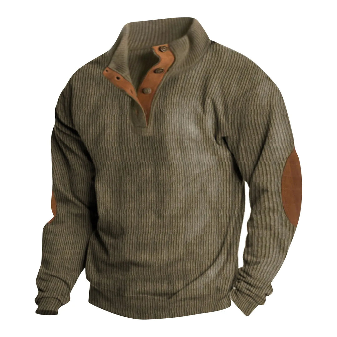 Men's Versatile Standing Collar Sweatshirt - Long-Sleeve Pullover for Spring & Autumn