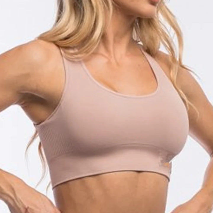 Pericic Seamless Backless Bra - Women's Wireless Cropped Tank Top, Ideal for Jogging, Sports, and Everyday Wear