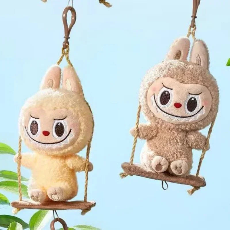 Genuine Labubu Plush Doll Pendants Woodworking Workshop Swing Series Blind Box Desktop Ornaments Collectible Blind Box Toy Gifts