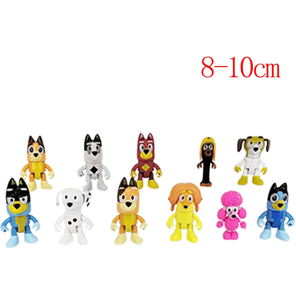 2-24pcs bluey Blind Box Anime figures Mystery game Doll Figure PVC model Toys desktop Decorative Kids birthday Christmas Gifts