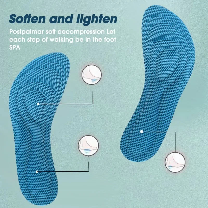 Memory Foam Insoles for Shoes Men Women Nano Antibacterial Massage Sport Insole Feet Orthopedic Shoe Sole Running Accessories