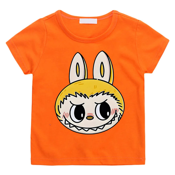 Labubu Rabbit Summer T-Shirt – Cute Cartoon Holiday Top for Boys & Girls