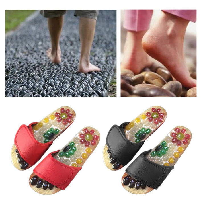 Acupressure Massage Sandals with Natural , Reflexology Sandals for Foot Acupoint Massage and Fatigue Relief