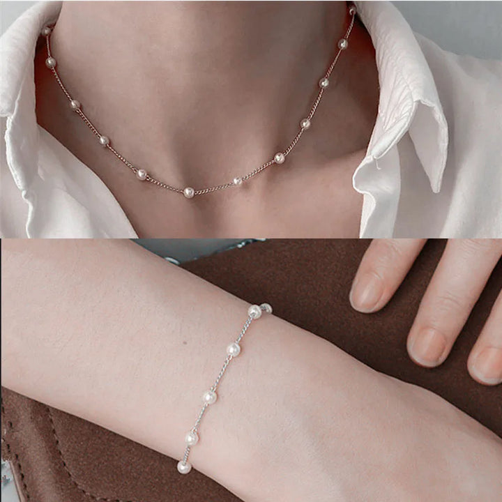 Beads Jewelry Set - Women's Necklace & Bracelet Choker for Friend