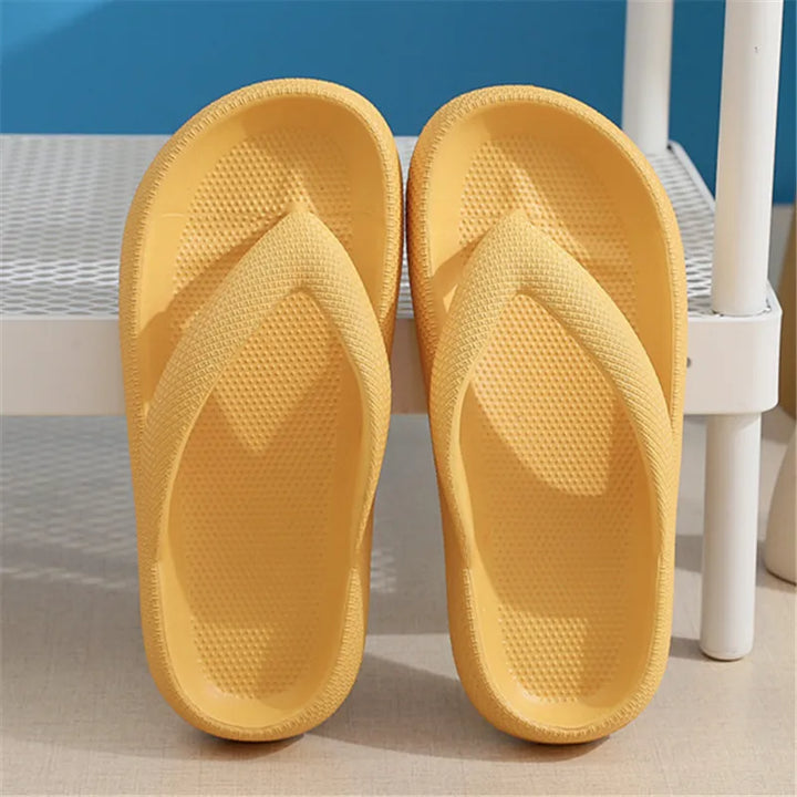 Women's Summer Beach Flip Flops - Non-slip, Thick Platform, Clip Toe Slides