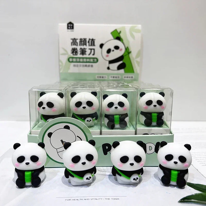 Panda Pencil Sharpener - Korean Stationery, Silicone Manual Pencil Cutter Tool for Students, School, and Office Supplies