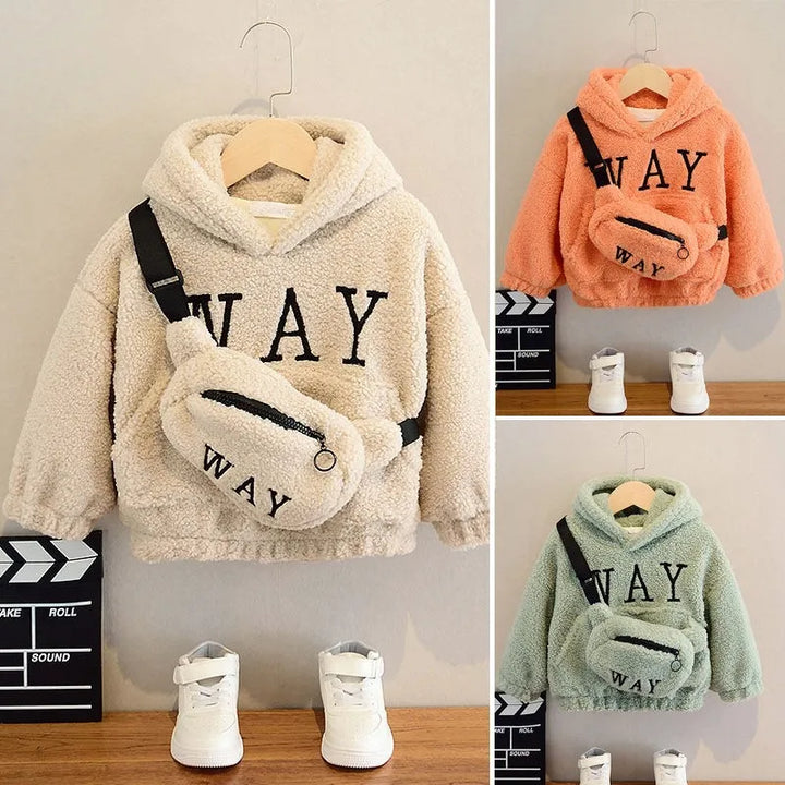 Kids' Hoodies for Girls & Boys (2-9 Years) Warm Fleece Pullover Autumn/Winter Long Sleeve