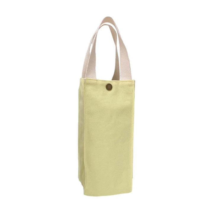 Cute Canvas Water Bottle Bag - Portable Tumbler Holder Sleeve for Thermos & Milk Tea