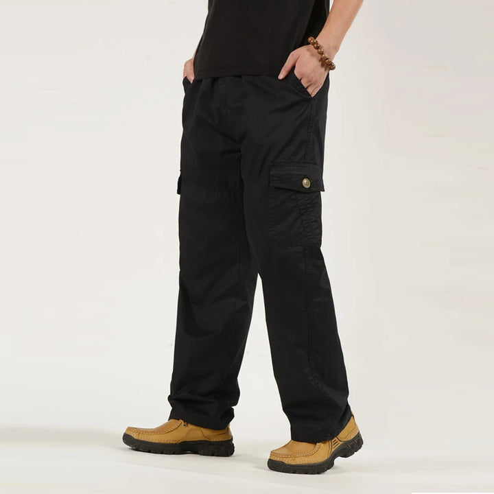 Men’s Plus Size 6XL Cargo Pants - Military Style Joggers for Sports & Casual Wear