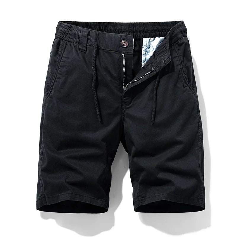 Men's Summer Cotton Cargo Shorts - Breathable Beach Bermuda Shorts with Multi-Pockets, Perfect for Outdoor Streetwear and Casual Jogging