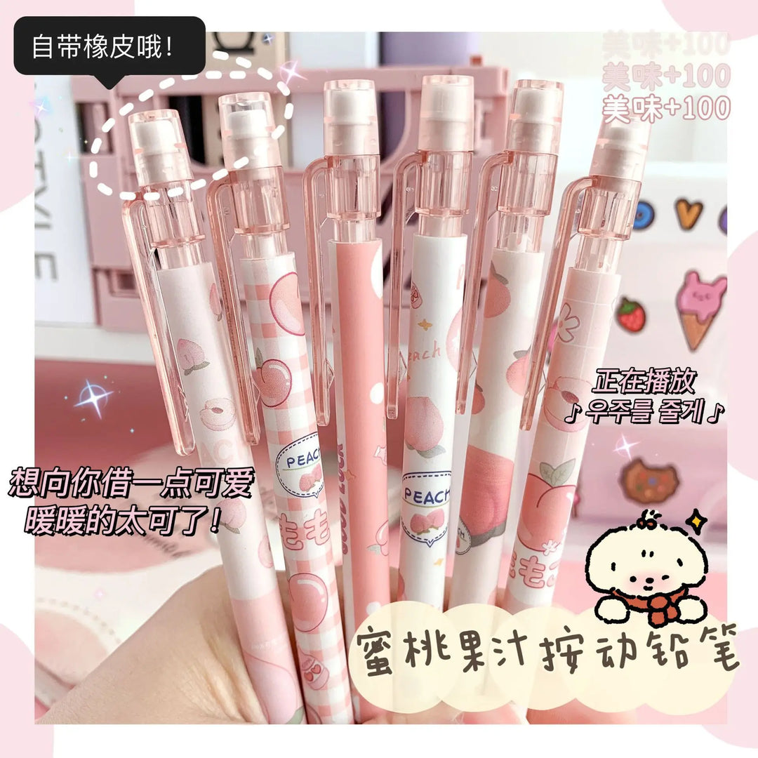 Cartoon Mechanical Pencil with Eraser - 0.5MM for Kids & Students - Office & School Supplies