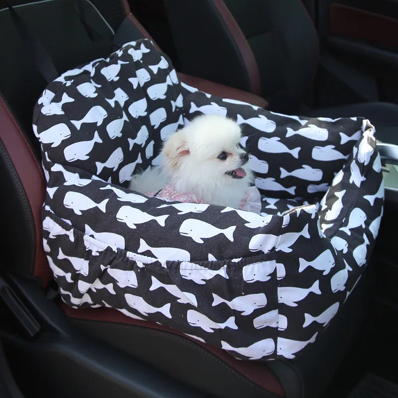 Portable Puppy Car Seat - Travel Safety Bed for Cats and Dogs, Pet Nest Cushion Sofa, Suitable for Small to Medium Pets