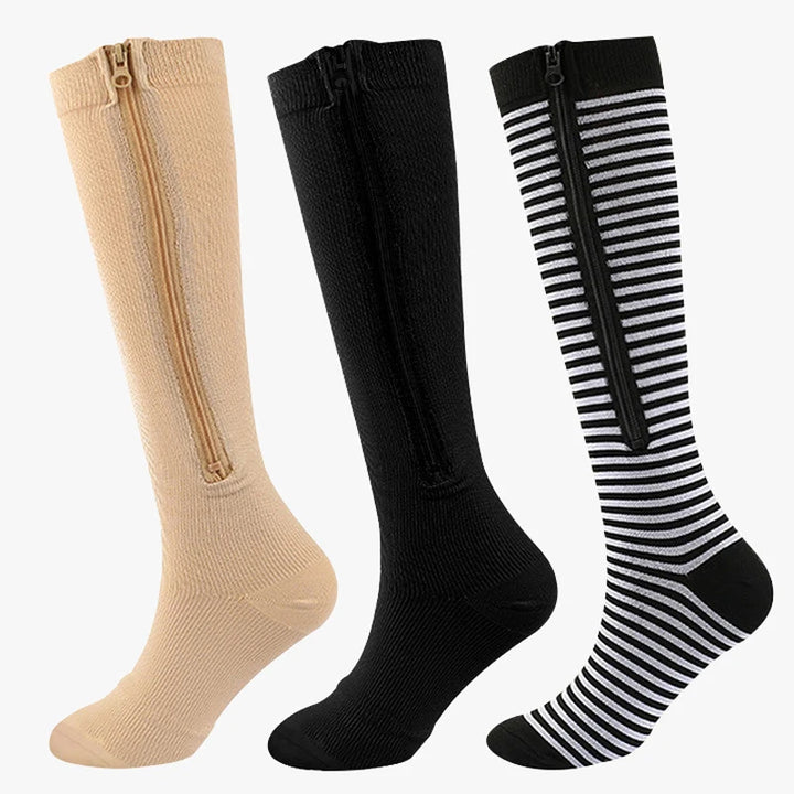 Zippered Compression Socks – Closed-Toe Compression Stockings for Edema & Varicose Veins