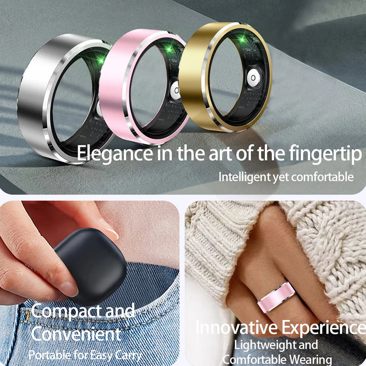 Smart Ring Aluminium Alloy Fitness Health Tracker Outdoor Intelligent Finger Ring For Couples Men Women Lover Fashion Ring