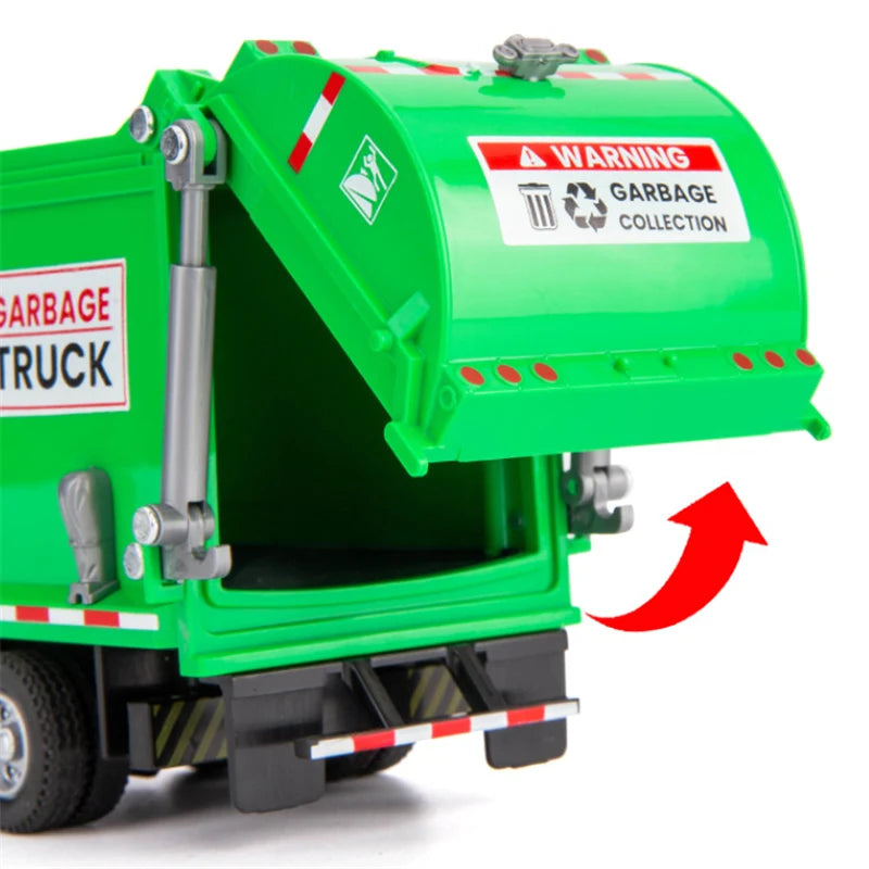 Garbage Collection Truck Car Model City Garbage Sorting Sanitation Clearing Vehicle Car Model Sound and Light Kids Toy Gift