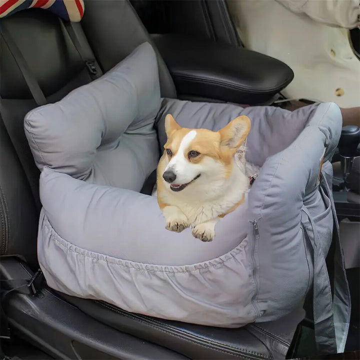 Dog Car Seat with Safety Belt - Washable Pet Booster Nest Cushion, Travel Mattress for Dogs and Cats