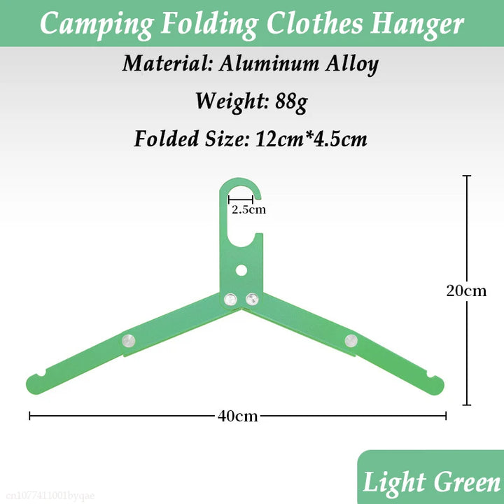 Folding Clothes Hanger – Portable Travel & Camping Drying Rack with Hooks