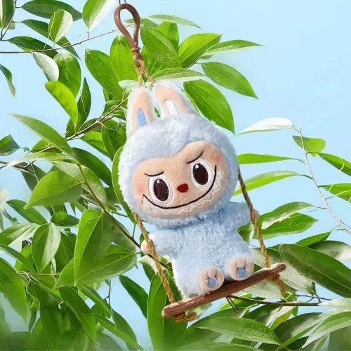 Genuine Labubu Plush Doll Pendants Woodworking Workshop Swing Series Blind Box Desktop Ornaments Collectible Blind Box Toy Gifts