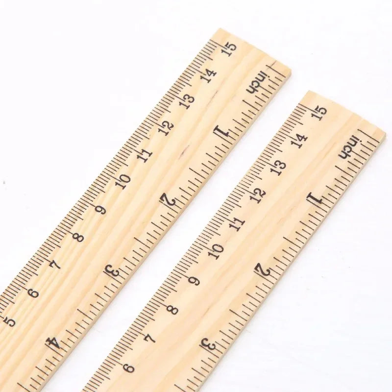 Wooden Straight Rulers Drawing Tool Desk Accessories Student Teacher Stationery School Office Supplies