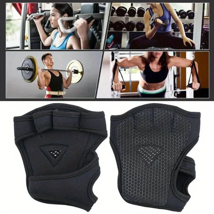 2 Piece Gym Gloves – Non-Slip Weight Lifting Gloves with Wrist Support for Men & Women