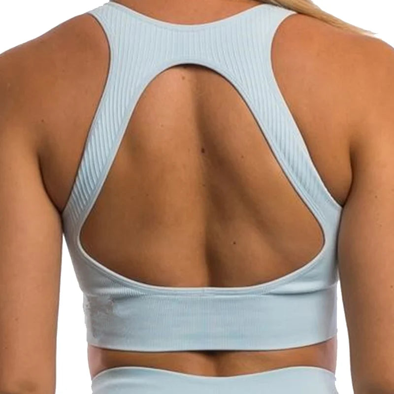 Pericic Seamless Backless Bra - Women's Wireless Cropped Tank Top, Ideal for Jogging, Sports, and Everyday Wear