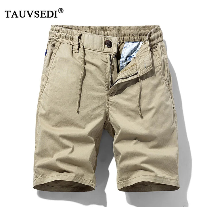 Men's Summer Cotton Cargo Shorts - Breathable Beach Bermuda Shorts with Multi-Pockets, Perfect for Outdoor Streetwear and Casual Jogging