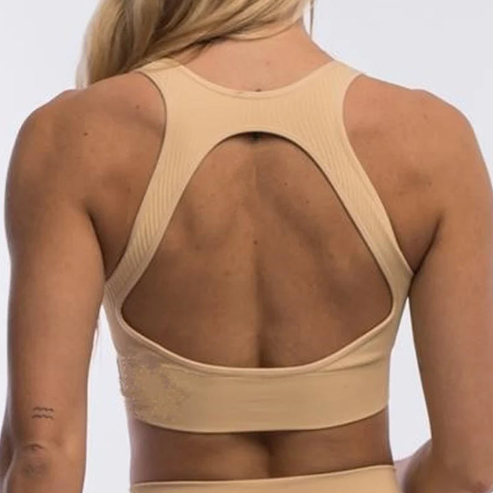 Pericic Seamless Backless Bra - Women's Wireless Cropped Tank Top, Ideal for Jogging, Sports, and Everyday Wear