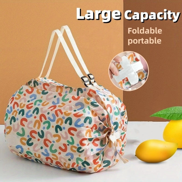 Large Foldable Shopping Bag  Eco-Friendly, Waterproof, Reusable Handbag for Travel & Storage