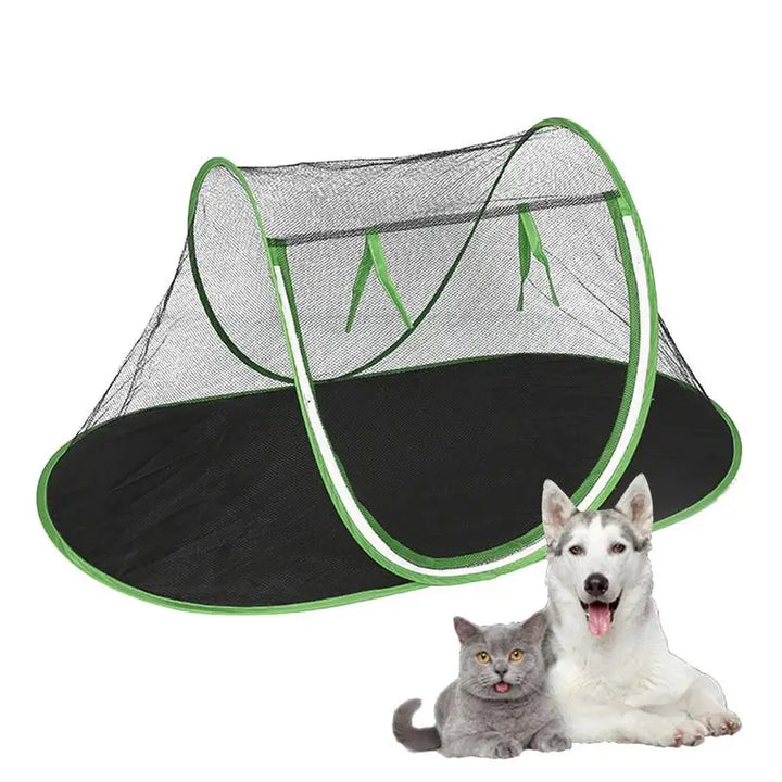 Portable Folding Pet Tent – Outdoor Foldable Playhouse and Fence for Small Dogs and Cats, Ideal for Camping