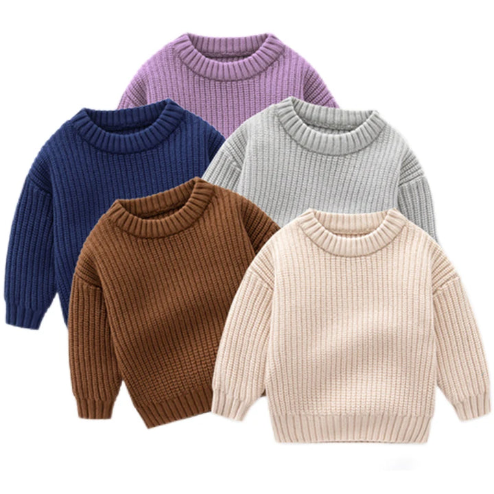 Baby Boys & Girls Knit Sweater Soft Long Sleeve Pullover