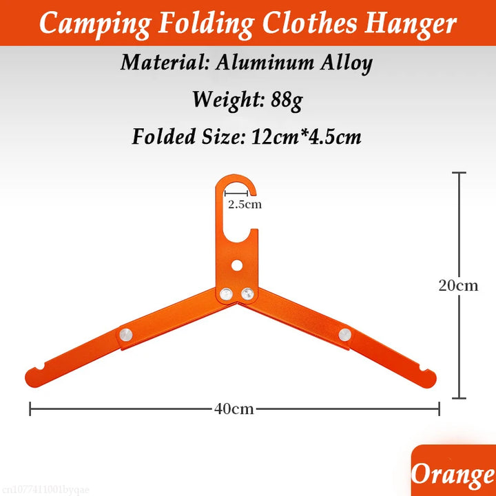 Folding Clothes Hanger – Portable Travel & Camping Drying Rack with Hooks