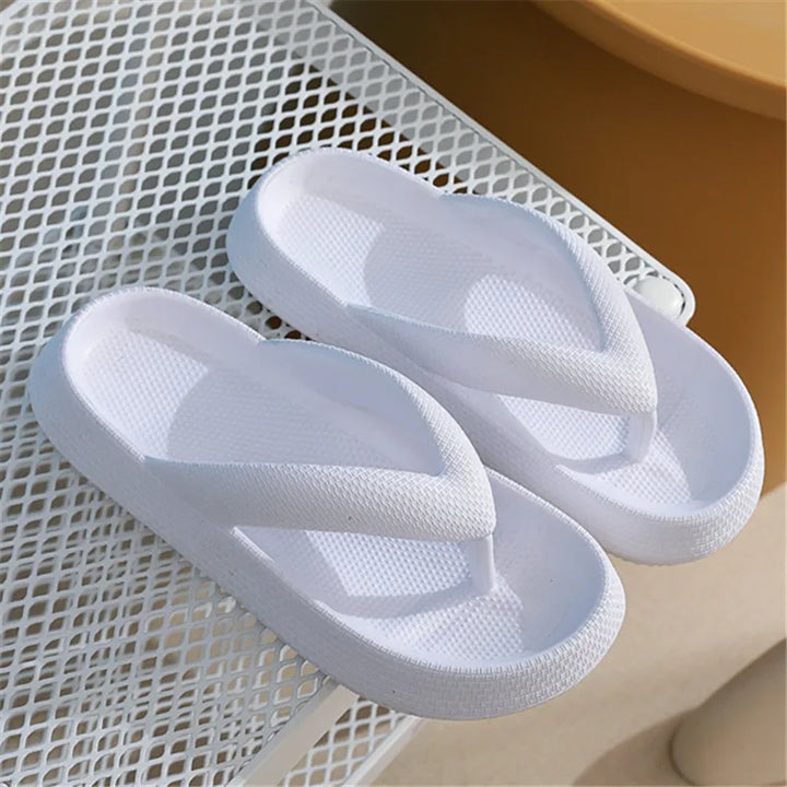 Women's Summer Beach Flip Flops - Non-slip, Thick Platform, Clip Toe Slides