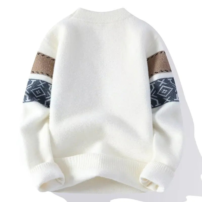 Autumn/Winter Men's Letter Sweater Korean Fashion O-Neck Pullover