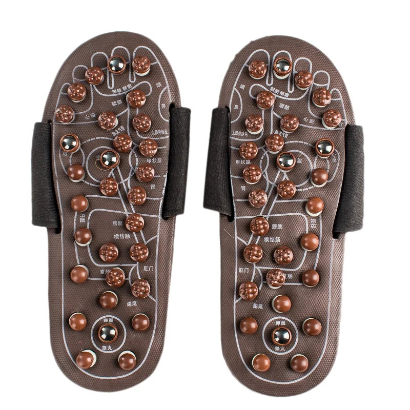 Acupressure Massage Slippers - Reflexology Sandals for Plantar Fasciitis & Arthritis Relief (L)