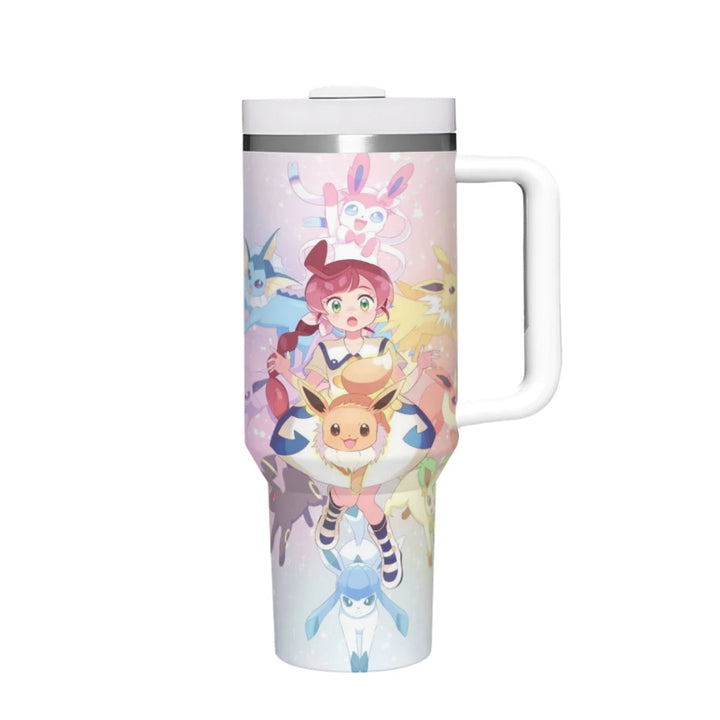 Pokémon Travel Mug, Stainless Steel 304 Tumbler Water Bottle for Cars