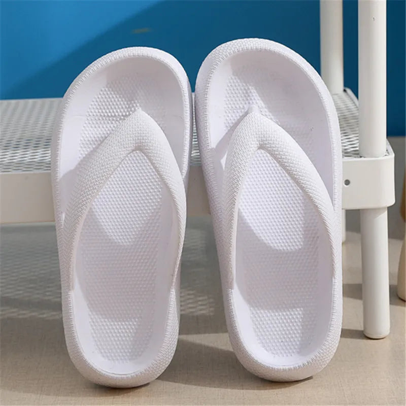 Women's Summer Beach Flip Flops - Non-slip, Thick Platform, Clip Toe Slides