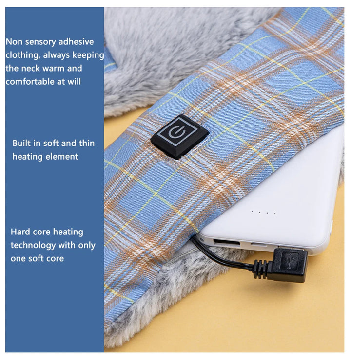 Electric Heating Scarf – Winter Heated Neck Protection for Men and Women, Cold Prevention with Adjustable Heating Levels