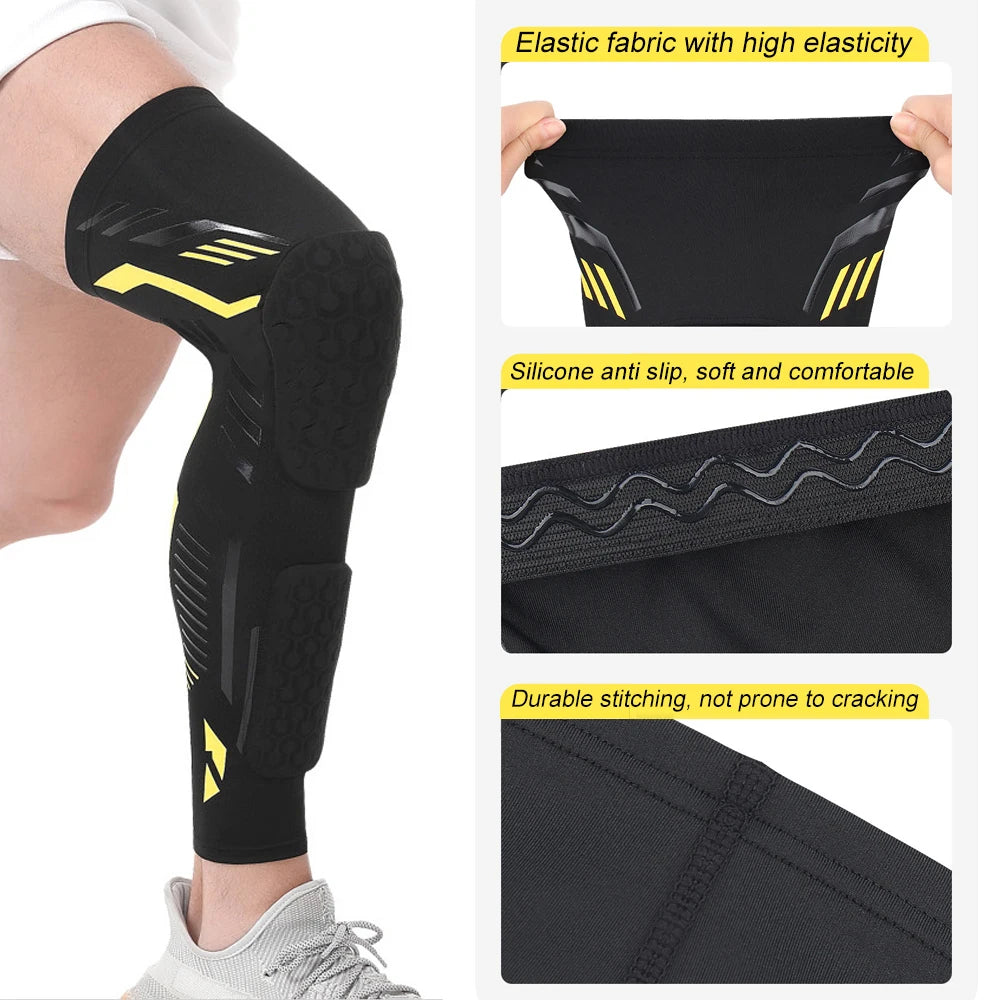 1 piece Knee Brace, Knee & Calf Pad, Thigh Compression Leg Sleeve Protection for Youth Adults Sports Basketball Running