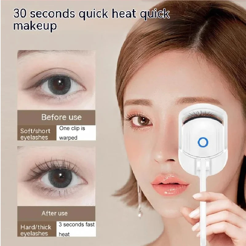 1pc Portable Electric Heated Eyelash Curler - Curling Device for Perfect Lashes