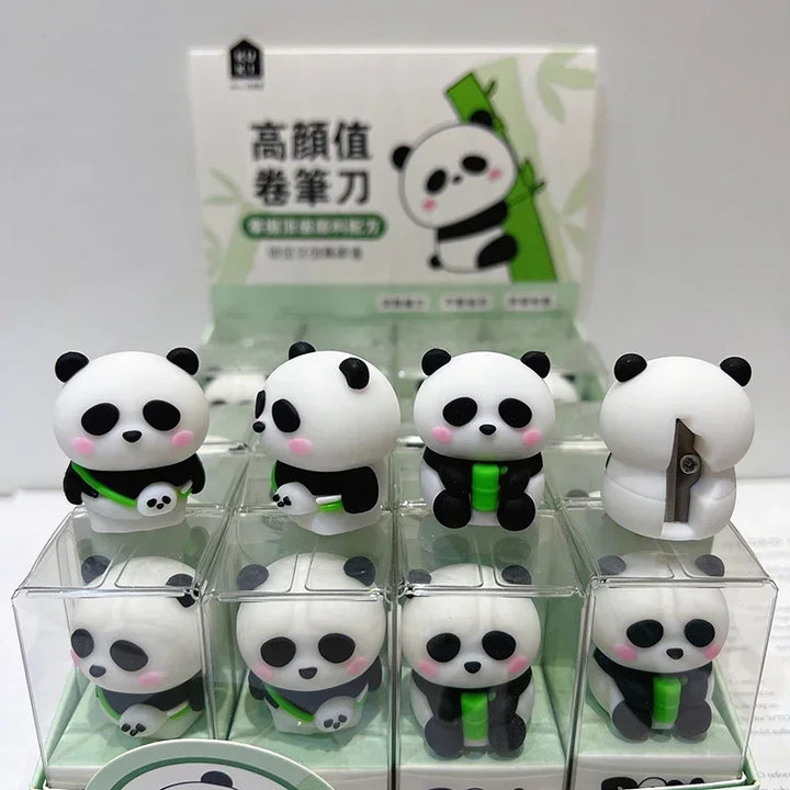 Panda Pencil Sharpener - Korean Stationery, Silicone Manual Pencil Cutter Tool for Students, School, and Office Supplies